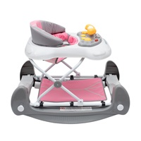 Baby walker with swing and silicone wheels Baby Mix pink