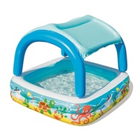 Inflatable children‘s pool with canopy Bestway sea