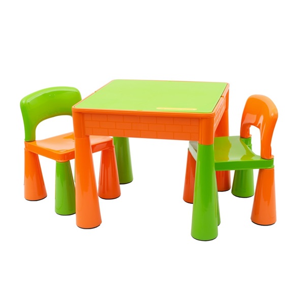 Baby table and two chairs NEW BABY orange