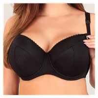 Semi-reinforced nursing bra New Baby Nina black, size 90C