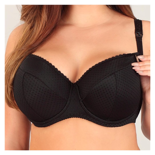 Semi-reinforced nursing bra New Baby Nina black, size 90C