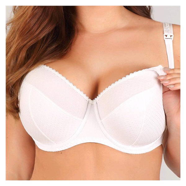 Semi-reinforced nursing bra New Baby Nina white, size 90D