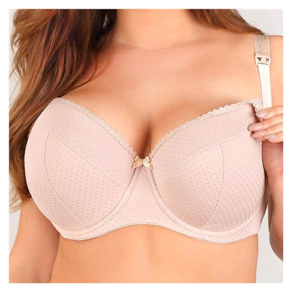 Semi-reinforced nursing bra New Baby Nina beige, size 90D