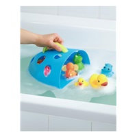 Plastic toy box for bath Akuku grey