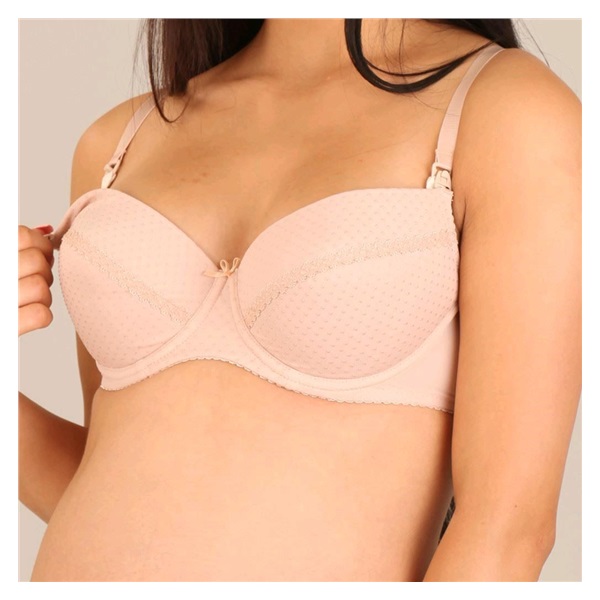 Semi-reinforced nursing bra New Baby Eva beige, size 75B