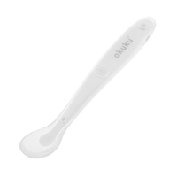 Baby silicone spoon Akuku white