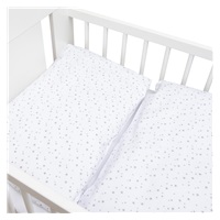 2-piece bedding New Baby 90/120 cm white grey stars