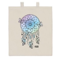 Cotton shopping bag natural with print New Baby Dreamcatcher