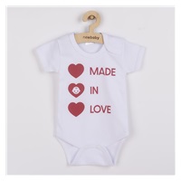 Body with print New Baby MADE IN LOVE, size 56 (0-3m)