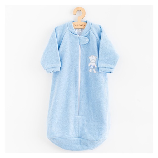 Baby terry sleeping bag New Baby teddy bear blue, size 62 (3-6m)