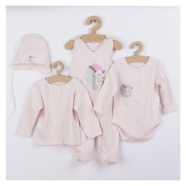 4-piece baby set Koala Moon pink, size 68 (4-6m)