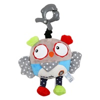 Baby Mix Owl plush toy with toy machine and clip