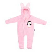 New Baby Penguin Winter Jumpsuit pink, size 56 (0-3m)
