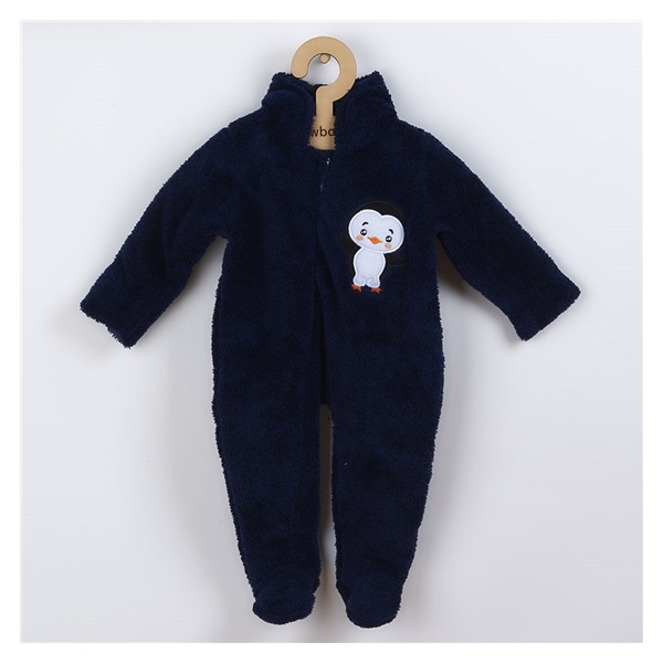 New Baby Penguin Winter Jumpsuit dark blue, size 68 (4-6m)