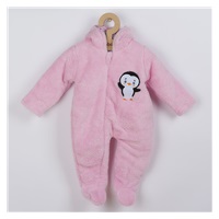 New Baby Penguin Winter Jumpsuit pink, size 74 (6-9m)