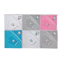 Baby towel with washcloth Koala Jungle white-pink