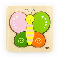 Wooden puzzle for kids Viga Butterfly