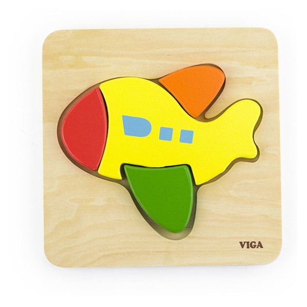 Wooden puzzle for kids Viga Airplane