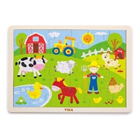 Children's wooden puzzle Viga Farm