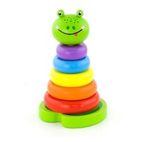 Wooden folding pyramid for little ones Viga Frog