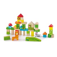 Wooden blocks for children Viga ZOO 50 pieces