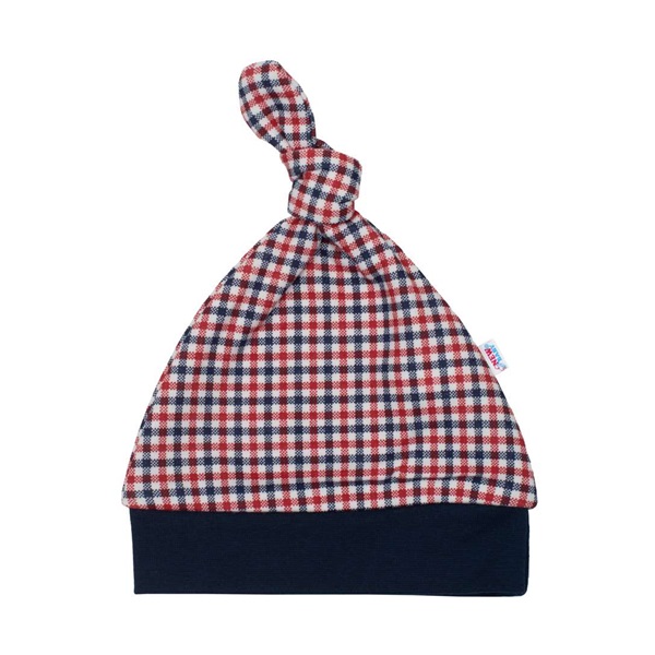 Baby Cotton Cap New Baby Checkered, size 56 (0-3m)