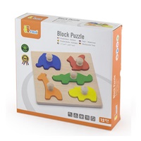 Wooden insertion puzzle stamps Viga Animals