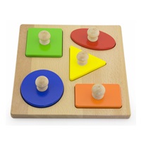 Wooden insertion puzzle stamps Viga Shapes