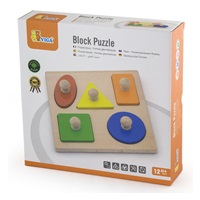 Wooden insertion puzzle stamps Viga Shapes