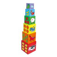 Wooden educational pyramid cubes for children Viga