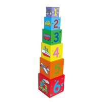 Wooden educational pyramid cubes for children Viga