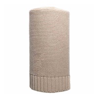 Bamboo knitted blanket NEW BABY 100x80 cm beige