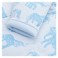 Insulated baby jumpsuit with hood Baby Service Elephants blue, size 68 (4-6m)