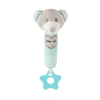 Baby Mix Bear Mint Whistling Plush Toy with Teether