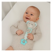 Baby Mix Bear Mint Whistling Plush Toy with Teether