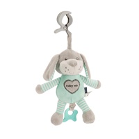Educational playing plush toy with clip Baby Mix dog mint