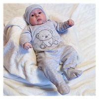 New Baby Sweet Bear Maternity Baby Set Grey, size 50