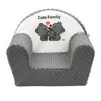 New Baby Cute Family grey Minky baby chair