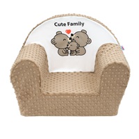 New Baby Cute Family cappuccino baby chair in minky