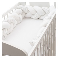 Protective crib mattress cover New Baby Minka and Dot grey