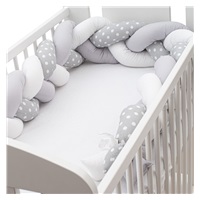 Protective crib mattress cover New Baby Dot grey and white