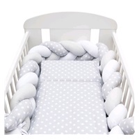 Protective crib mattress cover New Baby Dot grey and white