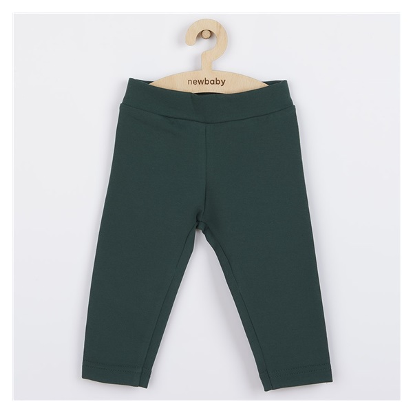 Baby Cotton Leggings New Baby Leggings Dark Green, size 56 (0-3m)