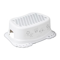 Children's non-slip bathroom step stool owl white