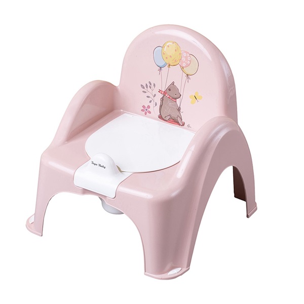 Play potty with lid Teddy Bear pink