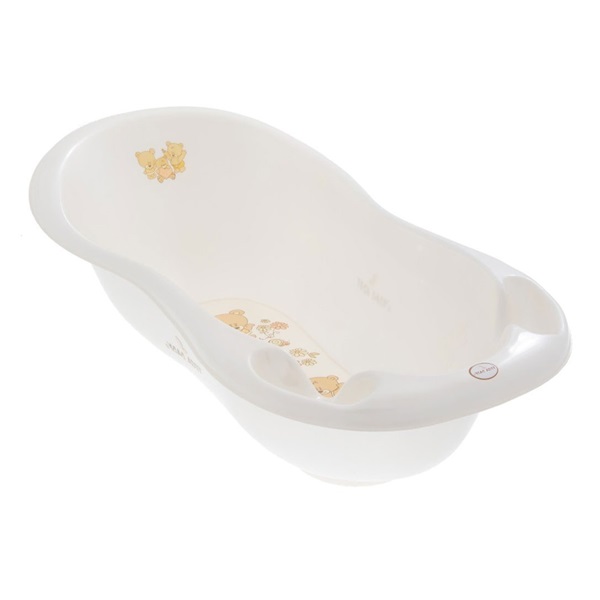 Anatomical bathtub with drain 102 cm LUX Teddy white