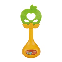 Silicone teether with rattle BAYO apple