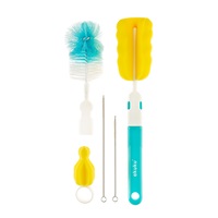 Set of brushes for cleaning pacifier bottles and straws Akuku blue