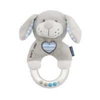 Baby Mix Plush Rattle Dog Blue