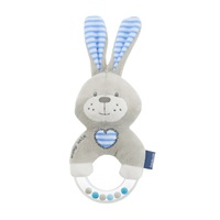 Baby Mix Rabbit Blue Plush Rattle